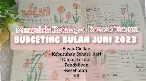 Budgeting Bulan Juni Mengelola Keuangan Rumah Tangga Youtube