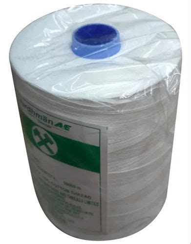 White Plain Vardhman A Cotton Thread For Sewing Packaging Type