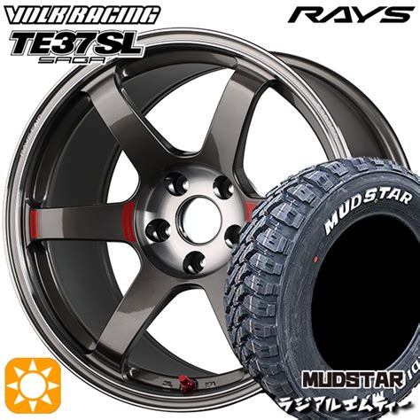 楽天市場取付対象225 65R17 102T マッドスター ラジアルM T RAYS ボルクレーシング TE37 サーガSL PG