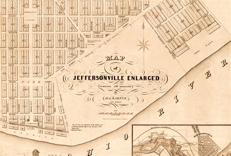 Beautifully Restored Map Of Jeffersonville Indiana From 1837 KNOWOL