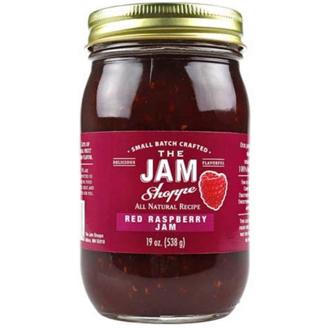 The Jam Shoppe All Natural Red Raspberry Jam 19 Oz Handcrafted Real