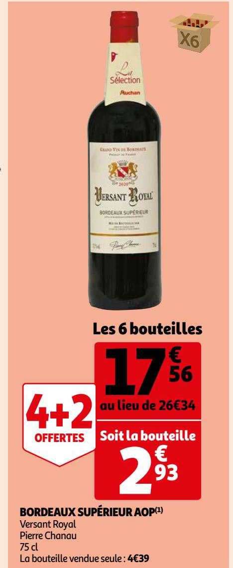 Promo Bordeaux Sup Rieur Aop Chez Auchan Icatalogue Fr