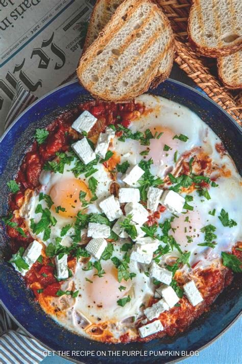 North African Shakshuka Recipe Eggs In Spicy Tomato Sauce With Feta