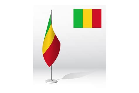 Drapeau Du Mali Sur Le Mât Pour Lenregistrement Dun événement