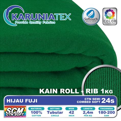 Cotton Semi Combed 24S Hijau Fuji Karunia Textile Bandung