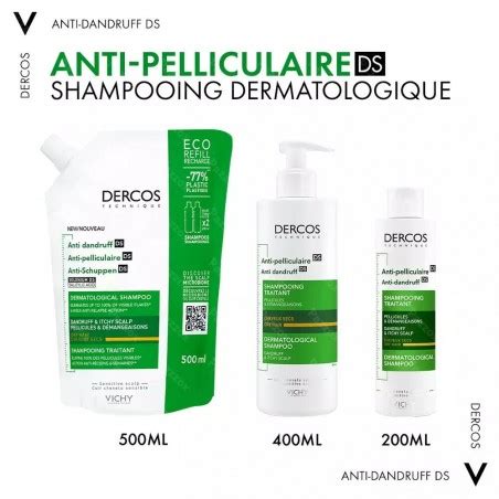 Vichy Dercos Eco Recharge Shampoing Traitant Anti Pelliculaire Cheveux