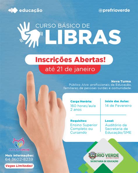 Inscri Es Abertas Para O Curso De Libras Prefeitura Municipal De Rio