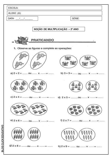 Situações Problema De Multiplicação 2 Ano Livros