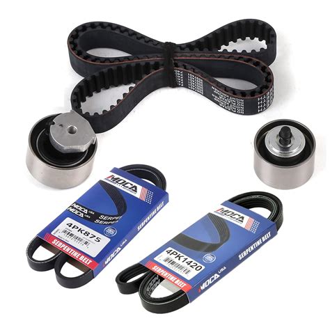 Mplus Timing Belt Kit And 2 Pcs Serpentine Belt Fits 2002 For Chrysler Pt Cruiser 24l