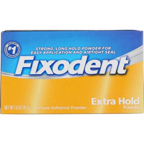 Fixodent EXTRA/SUPER HOLD Denture Care Denture Adhesive POWDER, 1.6 ...