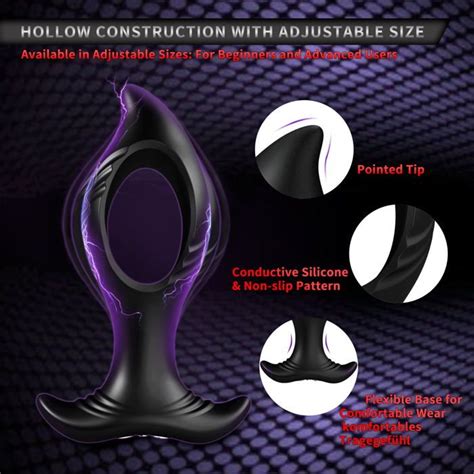 Vibromasseur anal avec 10 vibrations de choc électrique télécommande