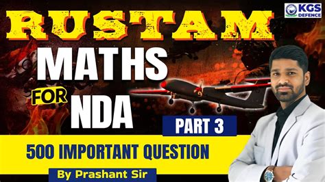 500 IMPORTANT QUESTIONS Part 3 One Shot NDA Maths RUSTAM