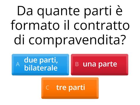 LA COMPRAVENDITA Quiz