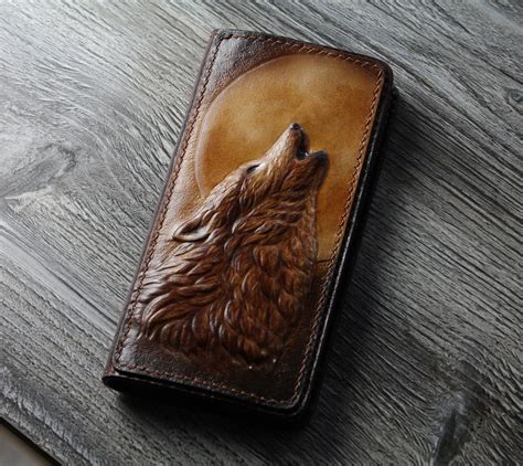 Tooled Leather Phone Case Leather Wallet Pattern Hand Tooled Leather