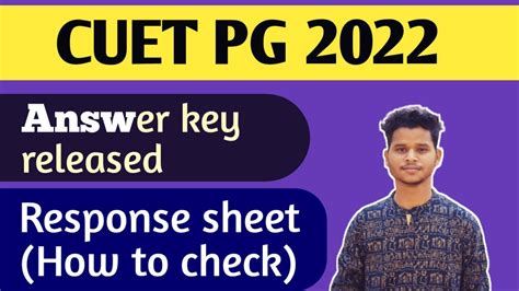 How To Check Cuet Pg 2022 Answer Keyresponse Sheet Cuet Pg Answer