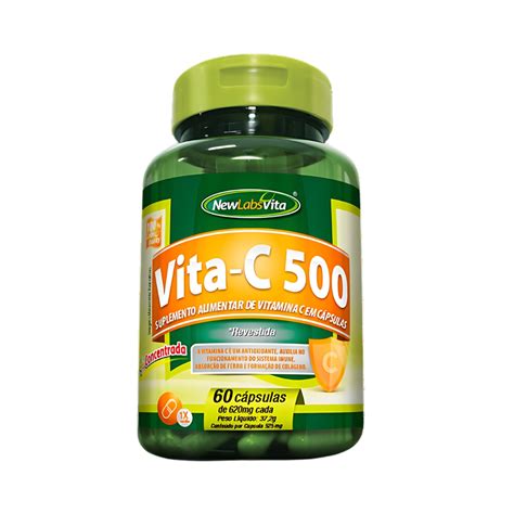 Vita C 500 405mg 60caps Imunidade Blindada Mais Vitalidade E Pele