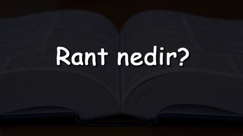 Rant nedir Ne anlama gelir TDK ya göre rant kelimesinin sözlük anlamı