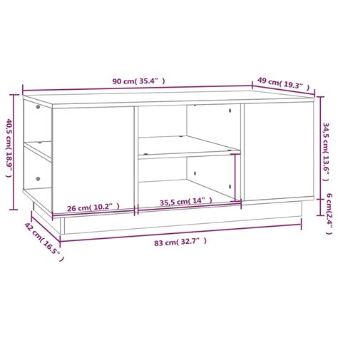 Atyhao Table Basse Blanc X X Cm Bois Massif De Pin