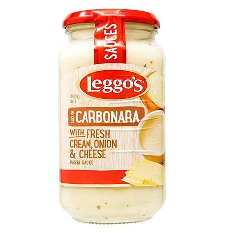 Leggo S Carbonara W Fresh Cream Onion Cheese Pasta Sauce 490g