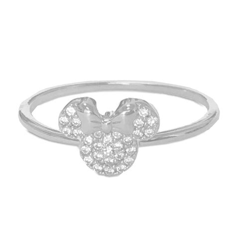 Minnie Mouse Icon Ring By Crislu Platinum Shopdisney Disney