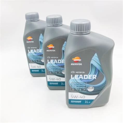 Engine Oil 5W40 Repsol Leader Synthetic 3 L Set 3L Acea C3 Api Sn