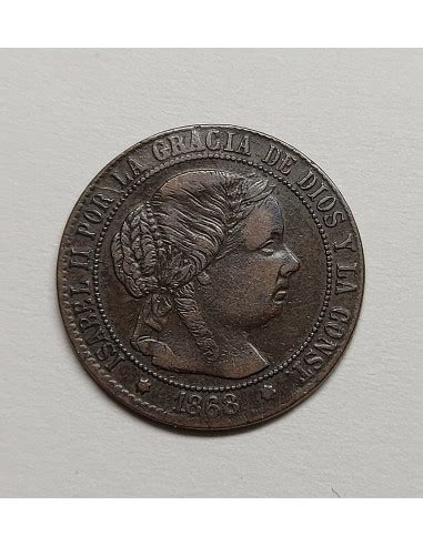 1 2 centimo medio centimo escudo isabel 2ª jubia isabel II coin moneda