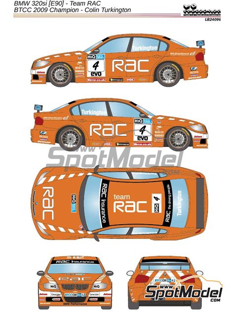 Lb Production Lb24096 Marking Livery 124 Scale Bmw 320si E90 Rac