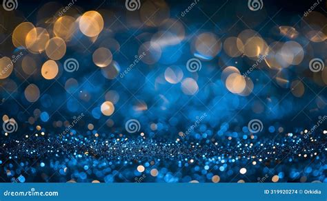 Blue and Gold Glitter Background Design Stock Illustration ...