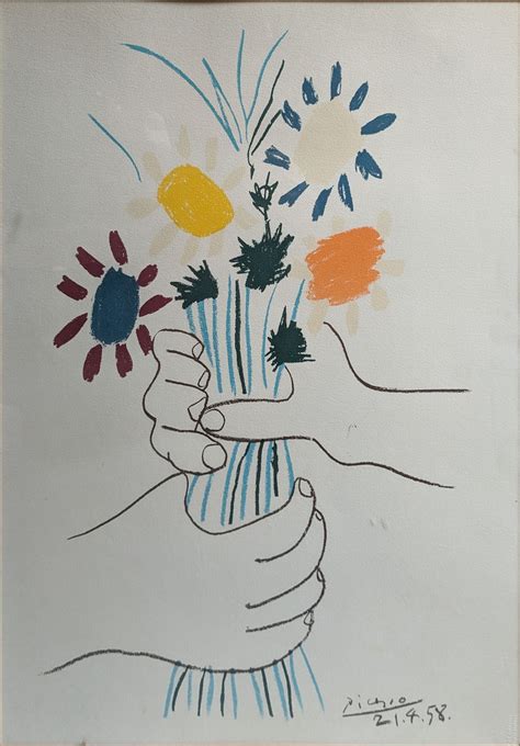 Daprès Pablo Picasso 1881 1973 Bouquet De Fleurs 195…