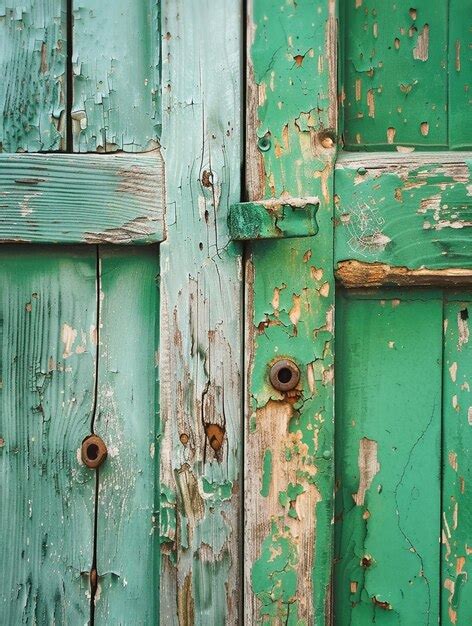 Weathered Vintage Wooden Door Texture Premium AI Generated Image