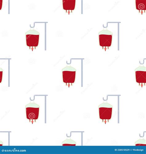 Package For Blood Transfusion Pattern Seamless Vector Stock Vector