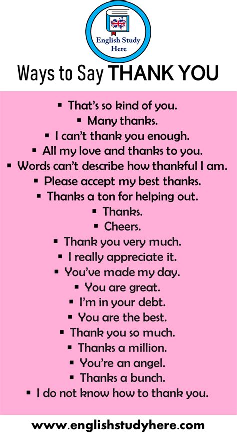 20 Different Ways To Say Thank You Artofit