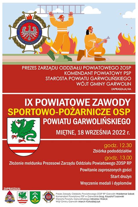 Zaproszenie Na Ix Powiatowe Zawody Sportowo Po Arnicze Osp Powiatu