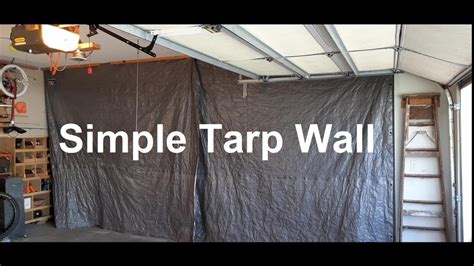 Simple Tarp Wall Small Heater Big Garage YouTube