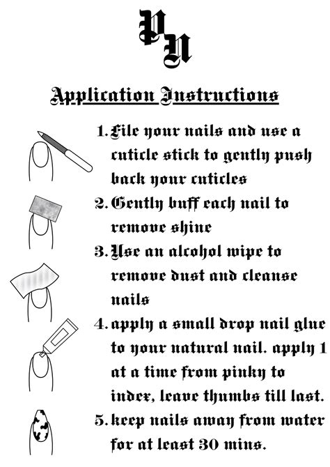 Press On Nail Instructions Printable