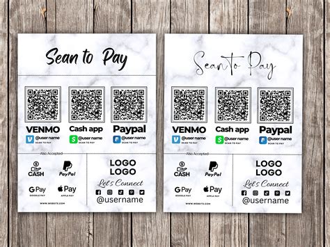 Editable Scan to Pay Template, Printable Scan to Pay Sign, QR Code Sign