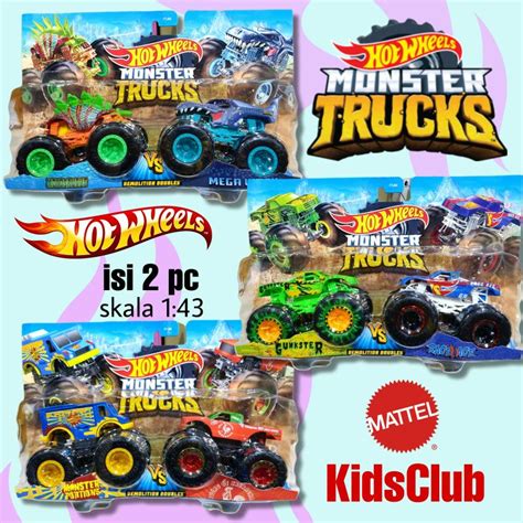 Jual Hot Wheels Monster Trucks Set Isi 2 Monster Truck Hotwheels Seri D And E Shopee Indonesia