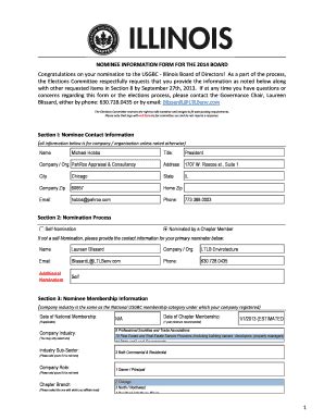 Fillable Online Nominee Information Form For The Board Fax Email