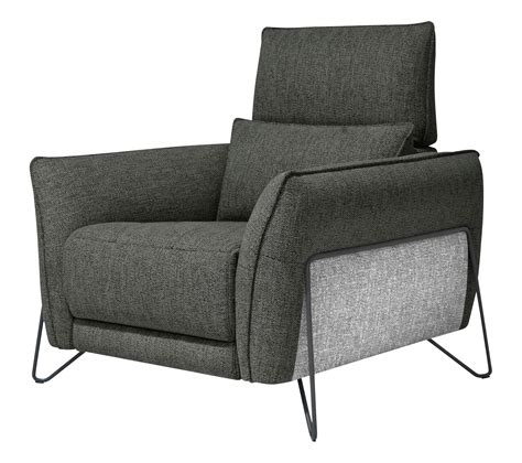 Fauteuil relax électrique CALVINE tissu gris foncé Fauteuil BUT