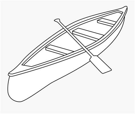 Canoe Clipart Coloring Page Canoe Coloring Page Transparent Free For