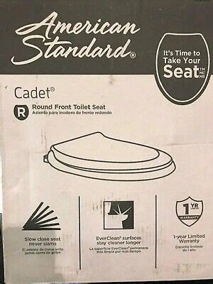 American Standard Cadet Slow Closed Round Front Toilet Seat White Ebay