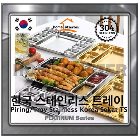 Jual Homemaster Nampan Piring Sekat Food Tray Bento Stainless Sus