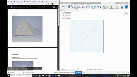 Fusion 360 Loft Object 1 Pyramid Youtube