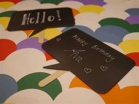 Little Hiccups Chalkboard Speech Bubble Diy