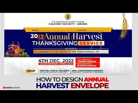 How To Design Annual Harvest Envelope Dl Size Photoshop Tutorials