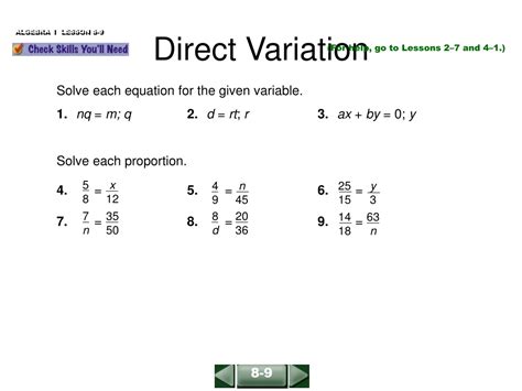 Ppt Direct Variation Powerpoint Presentation Free Download Id 8668365