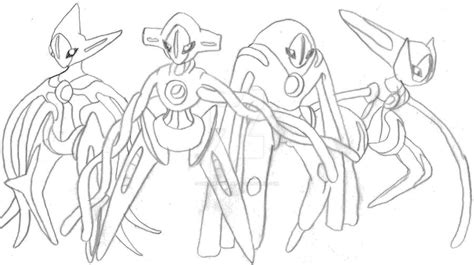 Deoxys Forms by davidreaper99 on DeviantArt