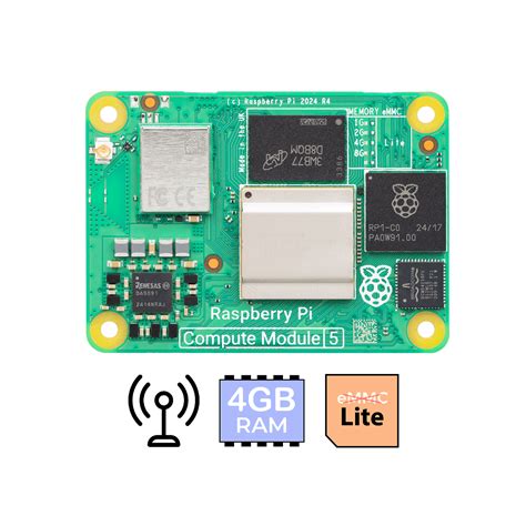 Raspberry Pi Compute Module 5 Wireless chọn RAM và eMMC