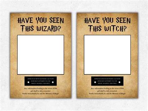 Have You Seen This Wizard Personalized Party Poster Wizard Wanted