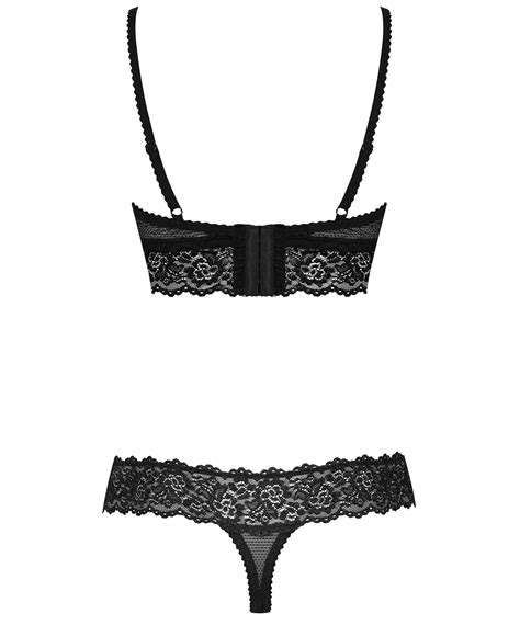 Obsessive Black Lace Two Piece Lingerie Set Sexystyle Eu